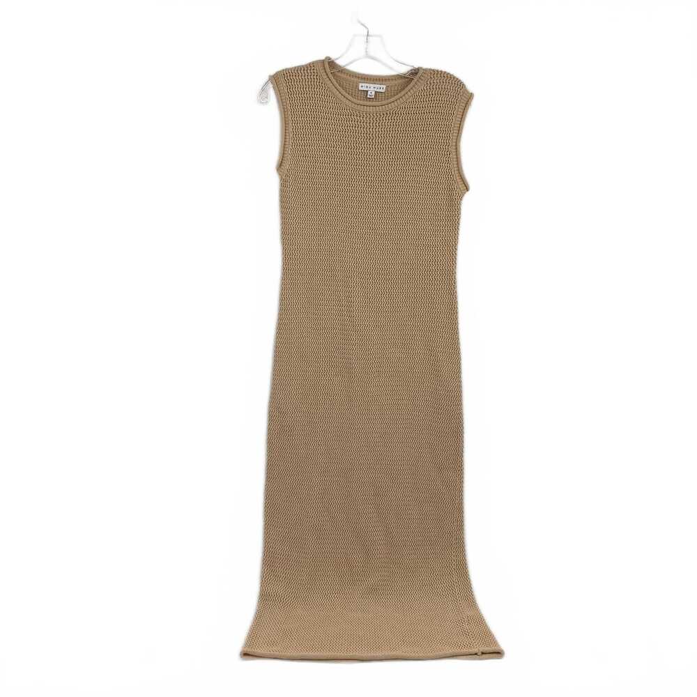 Miou Muse Tan Knit Maxi Dress | Women’s S Cotton Midi Dress